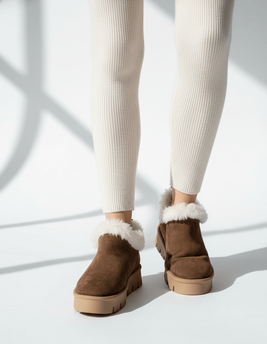 DARIS ДАМСКИ ОБУВКИ Ежедневни дамски велурени обувки в кафяво B001