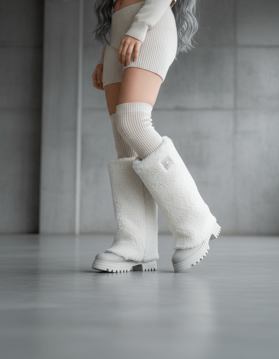 DARIS ДАМСКИ ОБУВКИ Ексклузивни дамски кожени ботуши в бежово B004