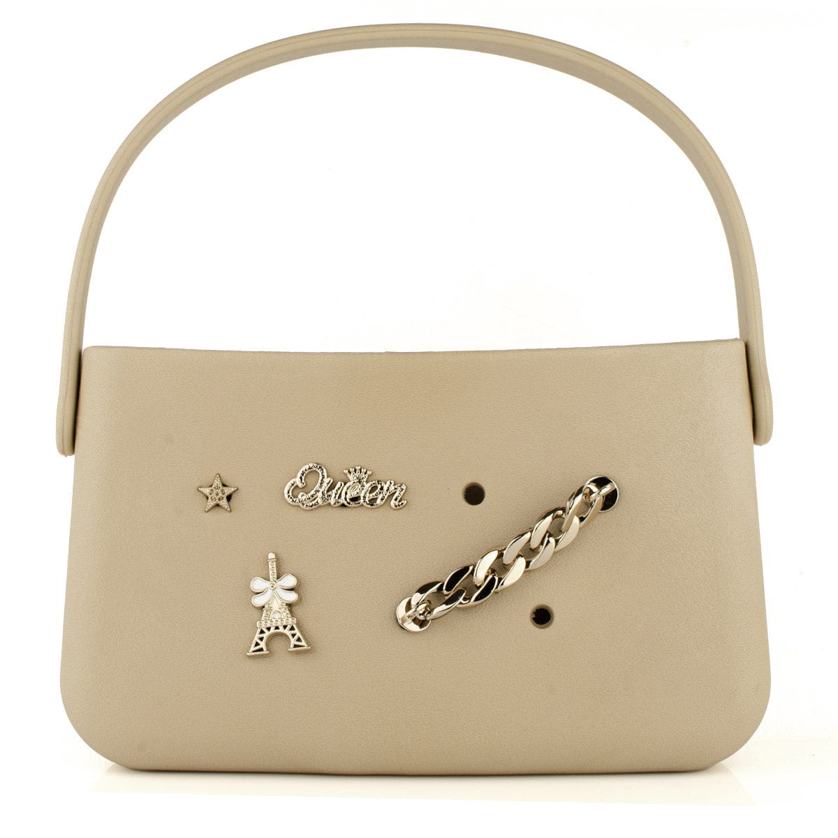 DARIS АКСЕСОАРИ Beige Дамска гумена чанта в бежово B0200