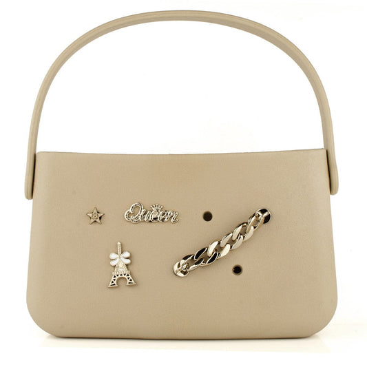 DARIS АКСЕСОАРИ Beige Дамска гумена чанта в бежово B0200