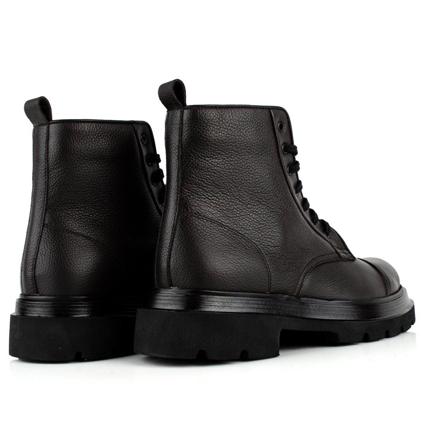 DARIS МЪЖКИ ОБУВКИ Мъжки кожени боти в тъмнокафяво g069