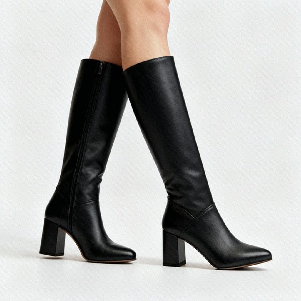 DARIS ДАМСКИ ОБУВКИ ДАМСКИ КОЖЕНИ БОТУШИ НА ТОК W140