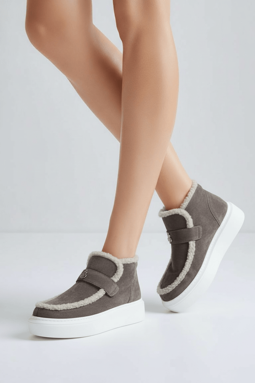 DARIS ДАМСКИ ОБУВКИ Ежедневни дамски велурени обувки в бежово w653