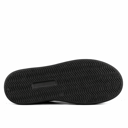 DARIS ДАМСКИ ОБУВКИ черен / 36 Дамски кожени кецове в черно с украшения на връзките w327-1