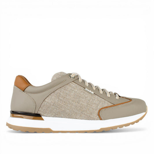 DARIS МЪЖКИ ОБУВКИ Олекотени мъжки кожени маратонки в бежово и кафяво 68342