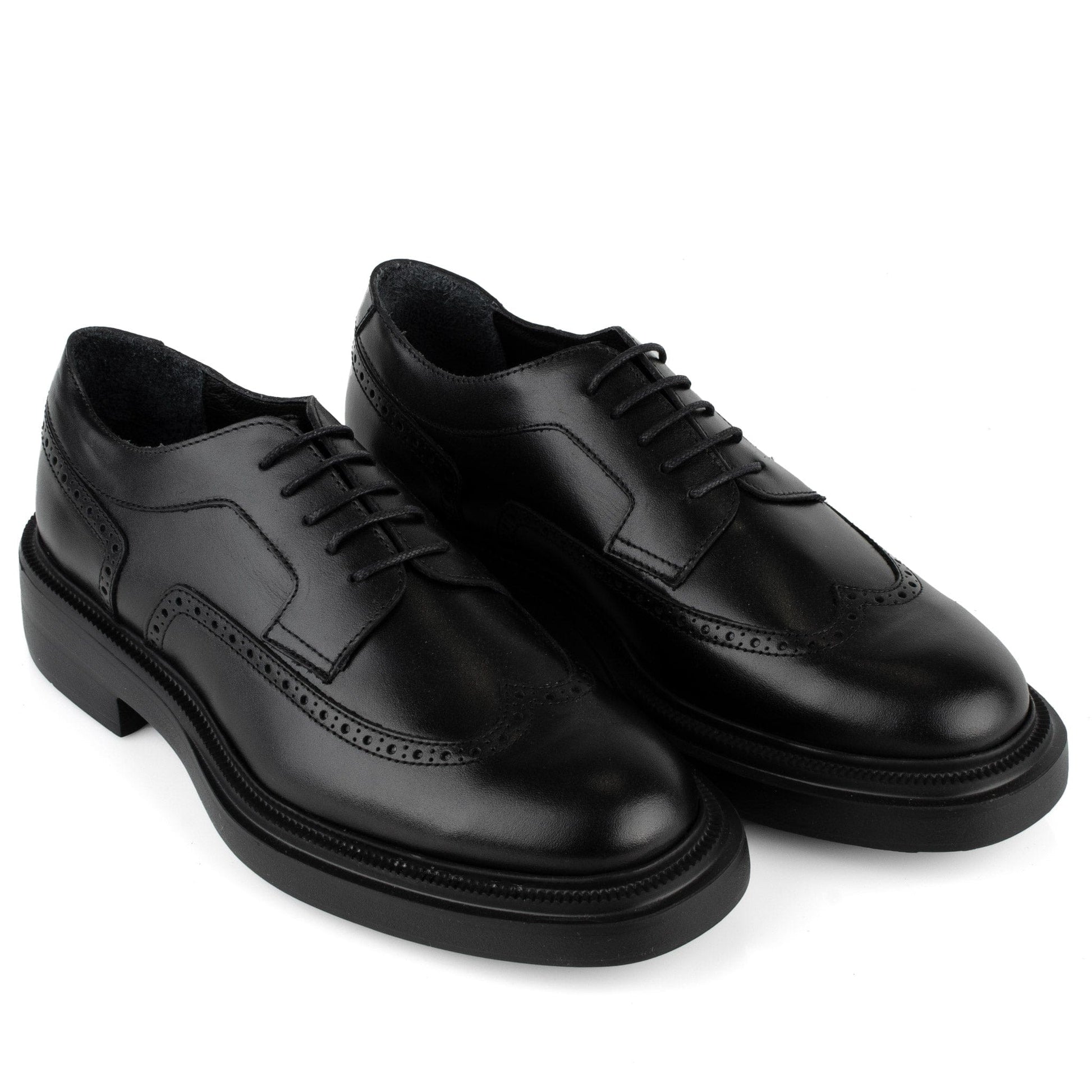 DARIS МЪЖКИ ОБУВКИ Елегантни мъжки кожени обувки в черно 72121