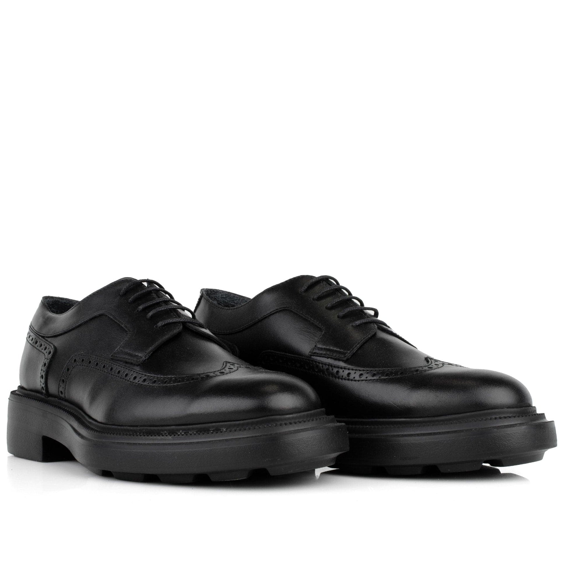 DARIS МЪЖКИ ОБУВКИ Елегантни мъжки кожени обувки в черно 72121