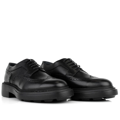 DARIS МЪЖКИ ОБУВКИ Елегантни мъжки кожени обувки в черно 72121