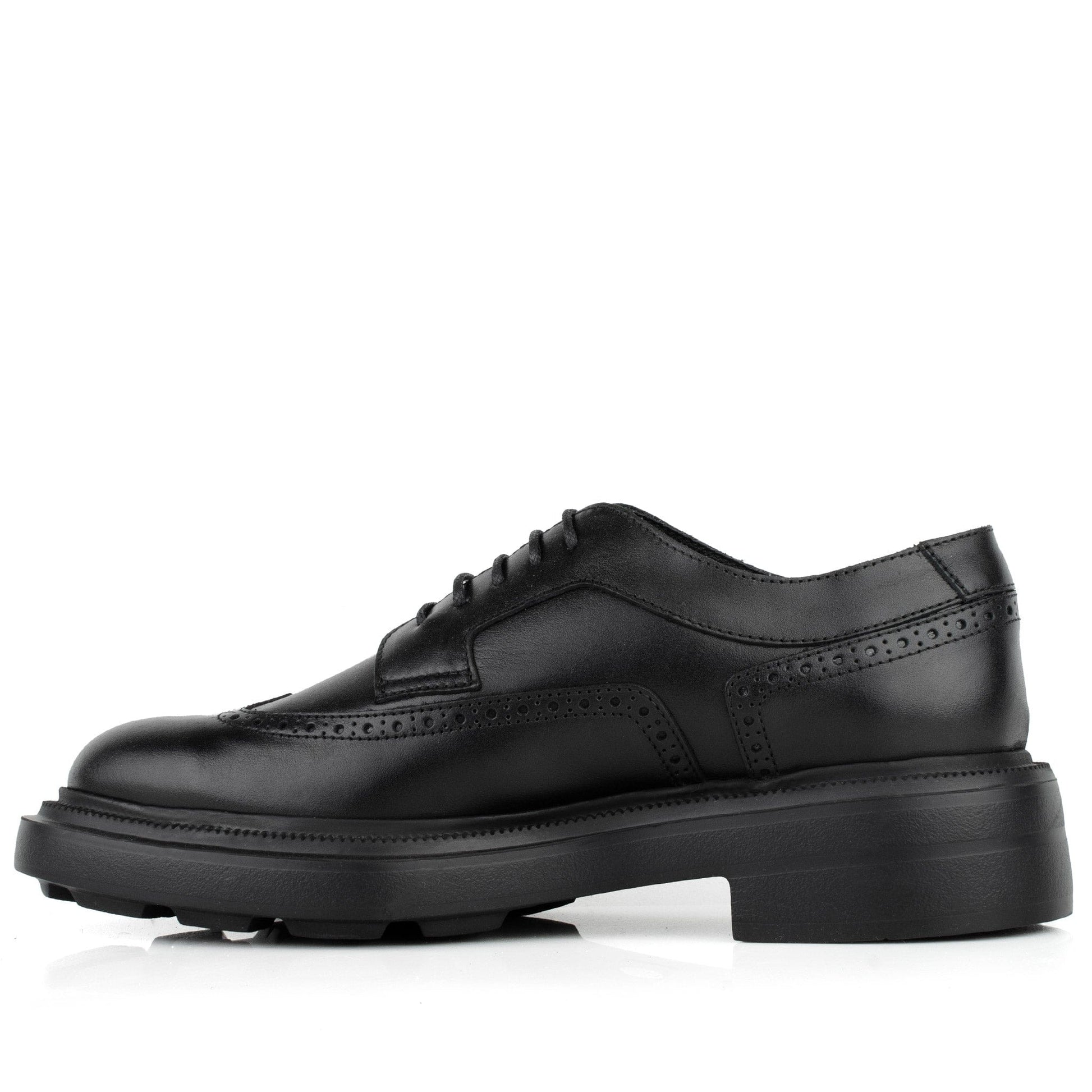 DARIS МЪЖКИ ОБУВКИ Елегантни мъжки кожени обувки в черно 72121