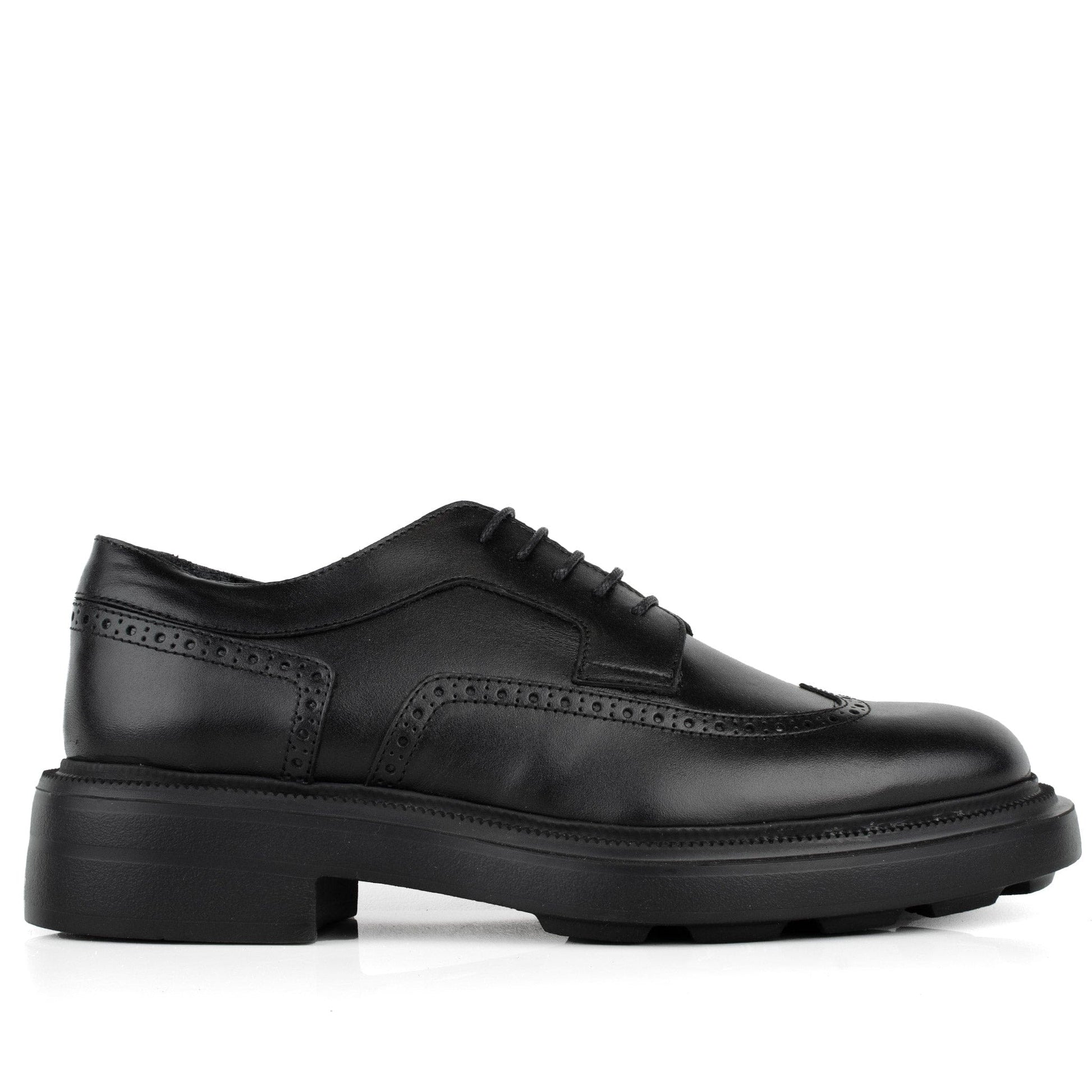 DARIS МЪЖКИ ОБУВКИ Елегантни мъжки кожени обувки в черно 72121