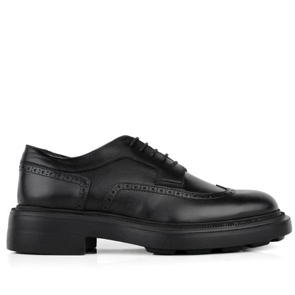 DARIS МЪЖКИ ОБУВКИ Елегантни мъжки кожени обувки в черно 72121