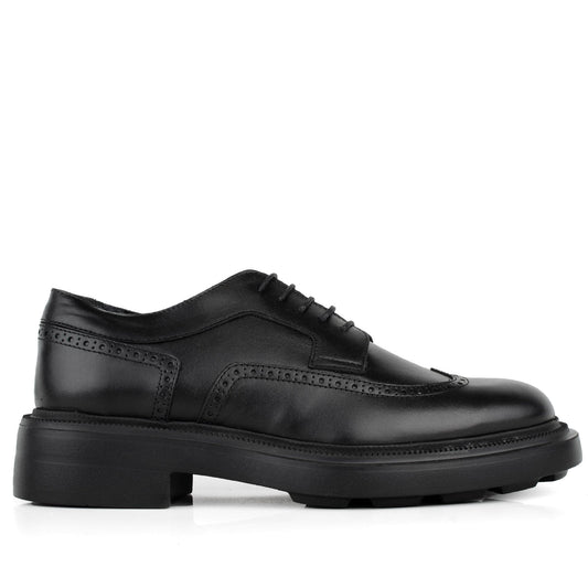 DARIS МЪЖКИ ОБУВКИ Елегантни мъжки кожени обувки в черно 72121