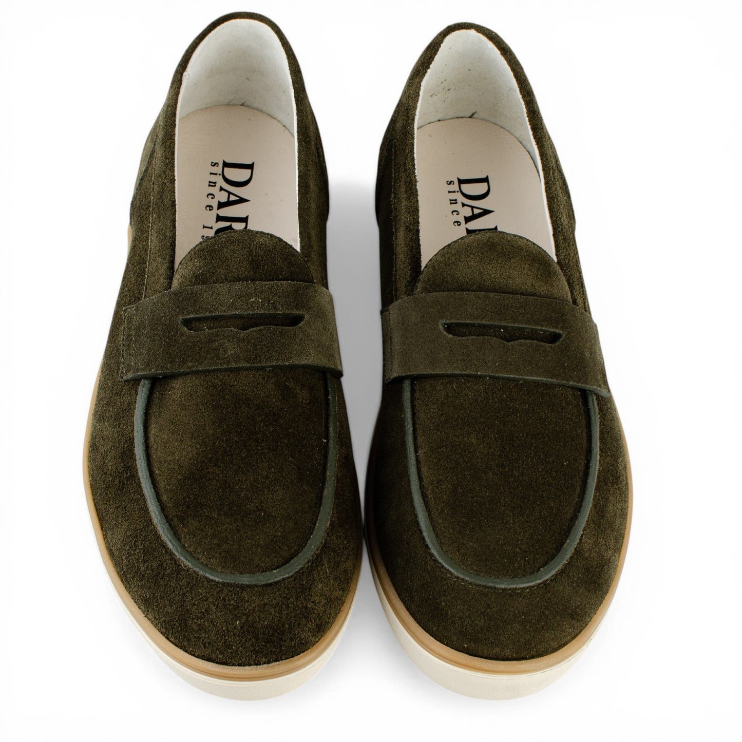 DARIS МЪЖКИ ОБУВКИ Мъжки велурени мокасини в тъмнозелено 72125