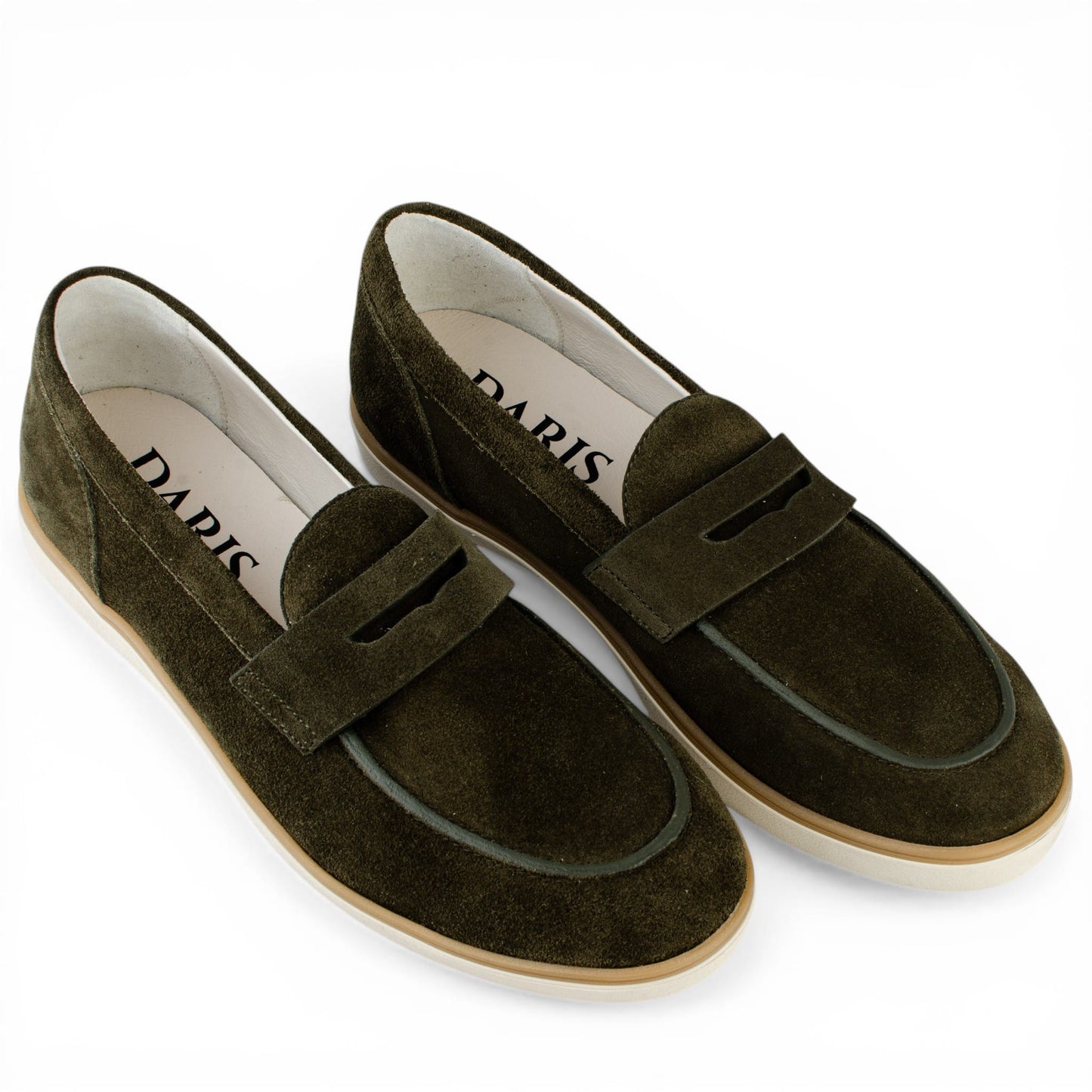 DARIS МЪЖКИ ОБУВКИ Мъжки велурени мокасини в тъмнозелено 72125