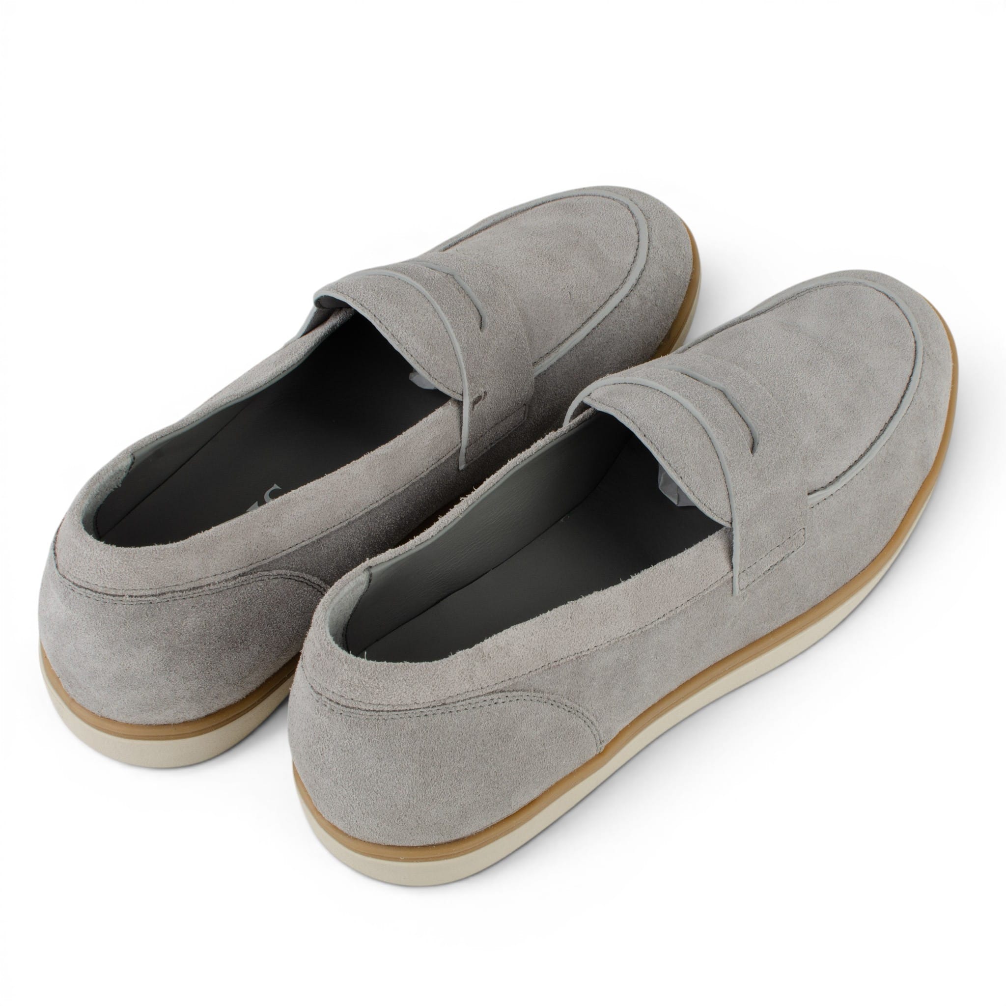 mori① Мъжки велурени мокасини в сиво 72125 | Daris shoes – darisshoes