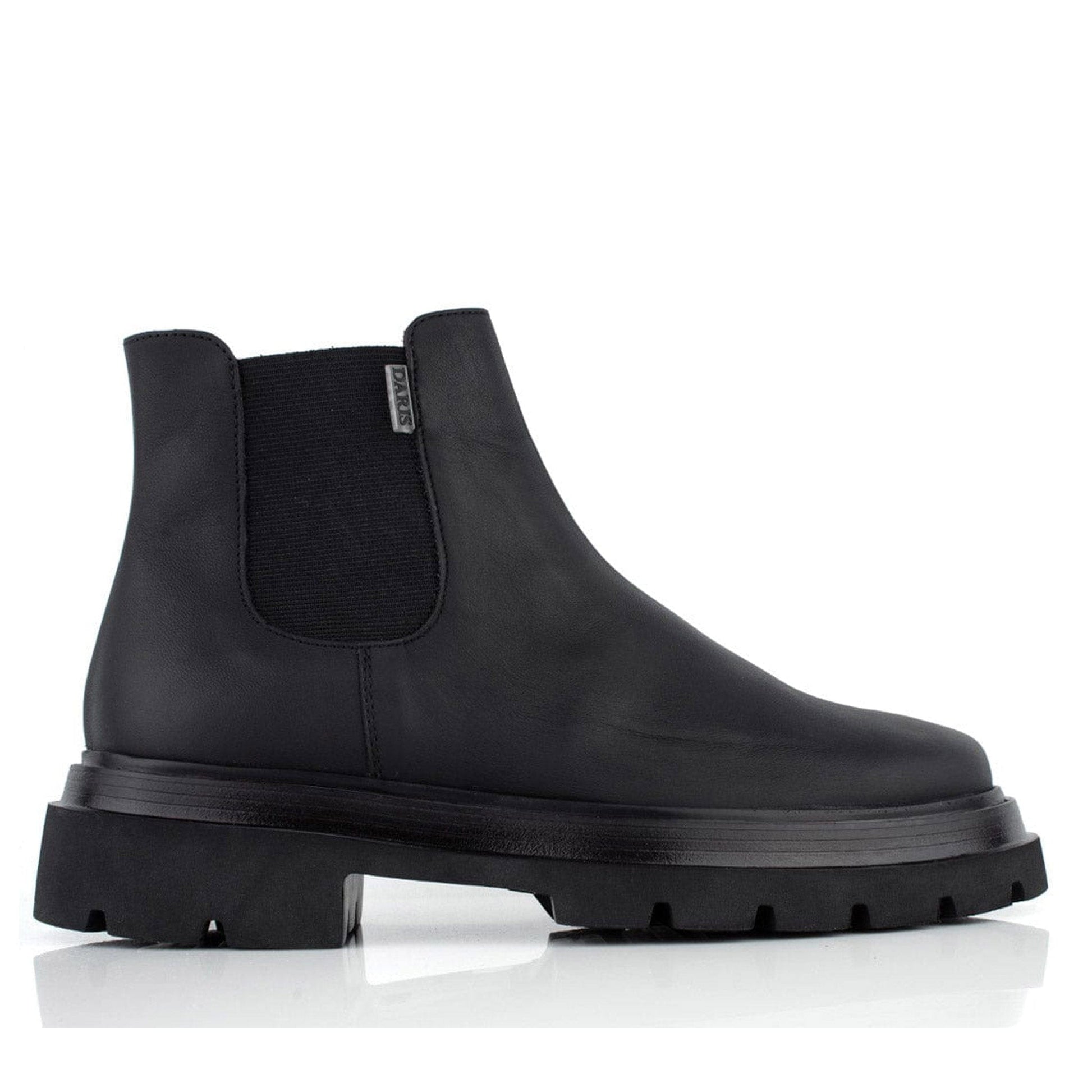 DARIS МЪЖКИ ОБУВКИ Мъжки кожени боти в черно с ластик 77512