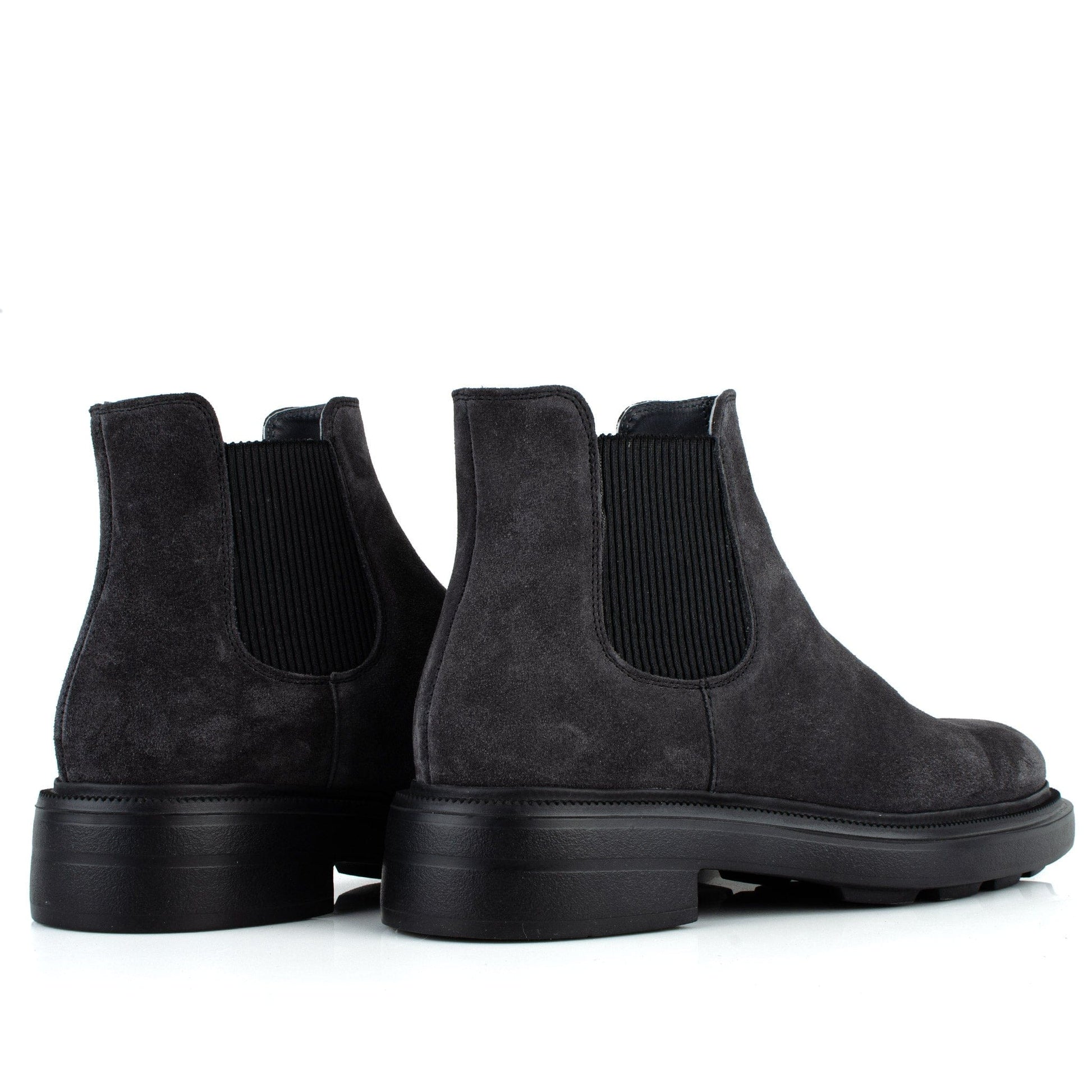 DARIS МЪЖКИ ОБУВКИ Мъжки елегантни велурени боти в тъмносиво с ластик 77512