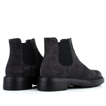DARIS МЪЖКИ ОБУВКИ Мъжки елегантни велурени боти в тъмносиво с ластик 77512