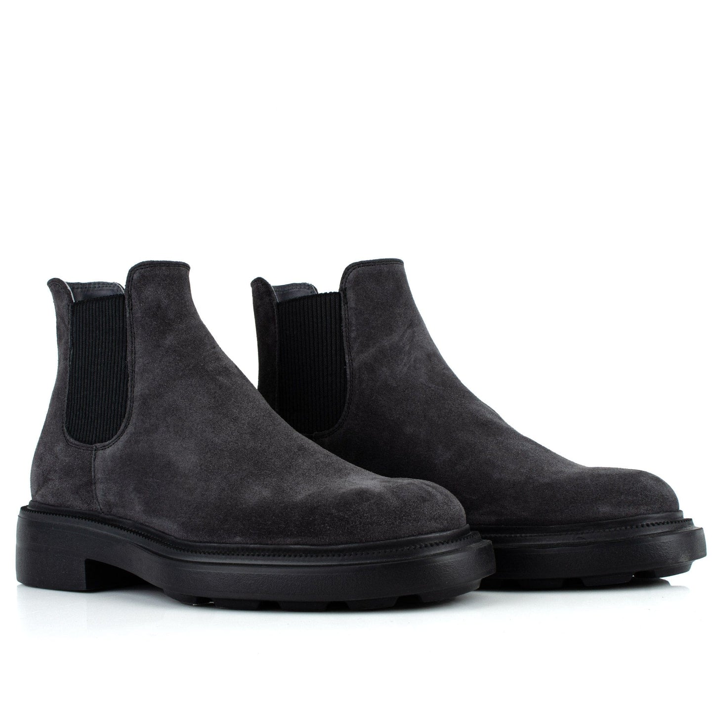 DARIS МЪЖКИ ОБУВКИ Мъжки елегантни велурени боти в тъмносиво с ластик 77512