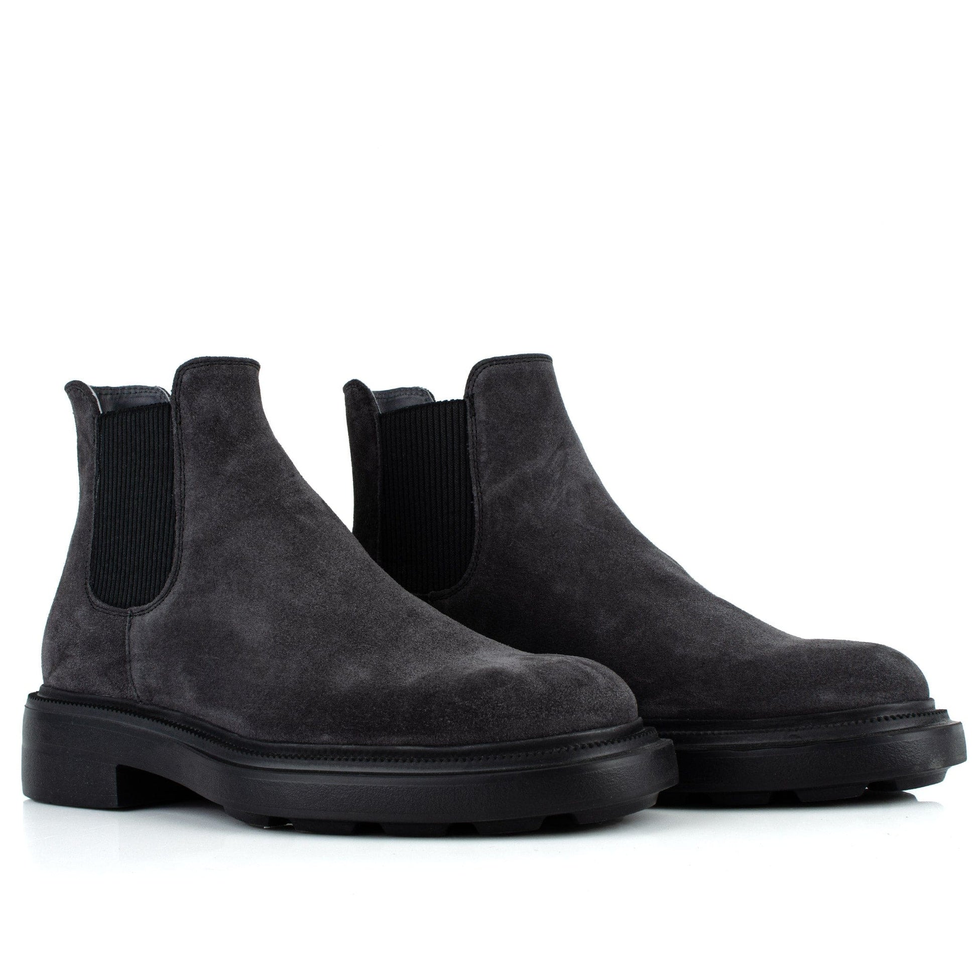 DARIS МЪЖКИ ОБУВКИ Мъжки елегантни велурени боти в тъмносиво с ластик 77512