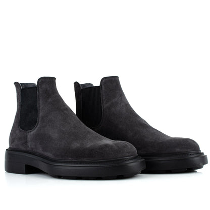 DARIS МЪЖКИ ОБУВКИ Мъжки елегантни велурени боти в тъмносиво с ластик 77512
