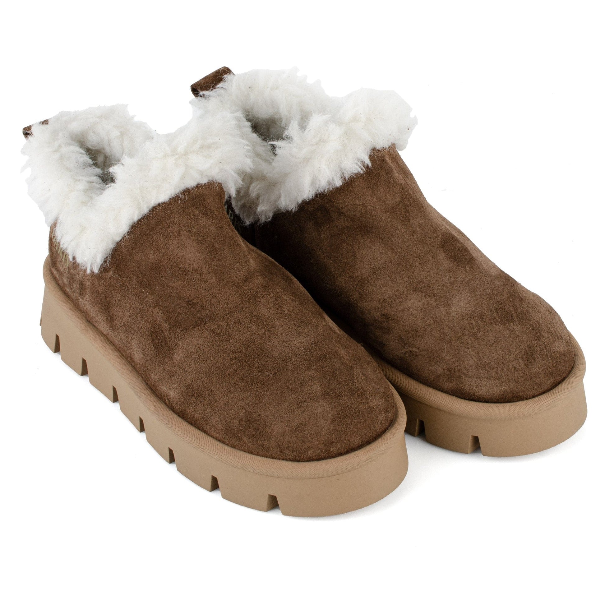 DARIS ДАМСКИ ОБУВКИ Ежедневни дамски велурени обувки в кафяво B001