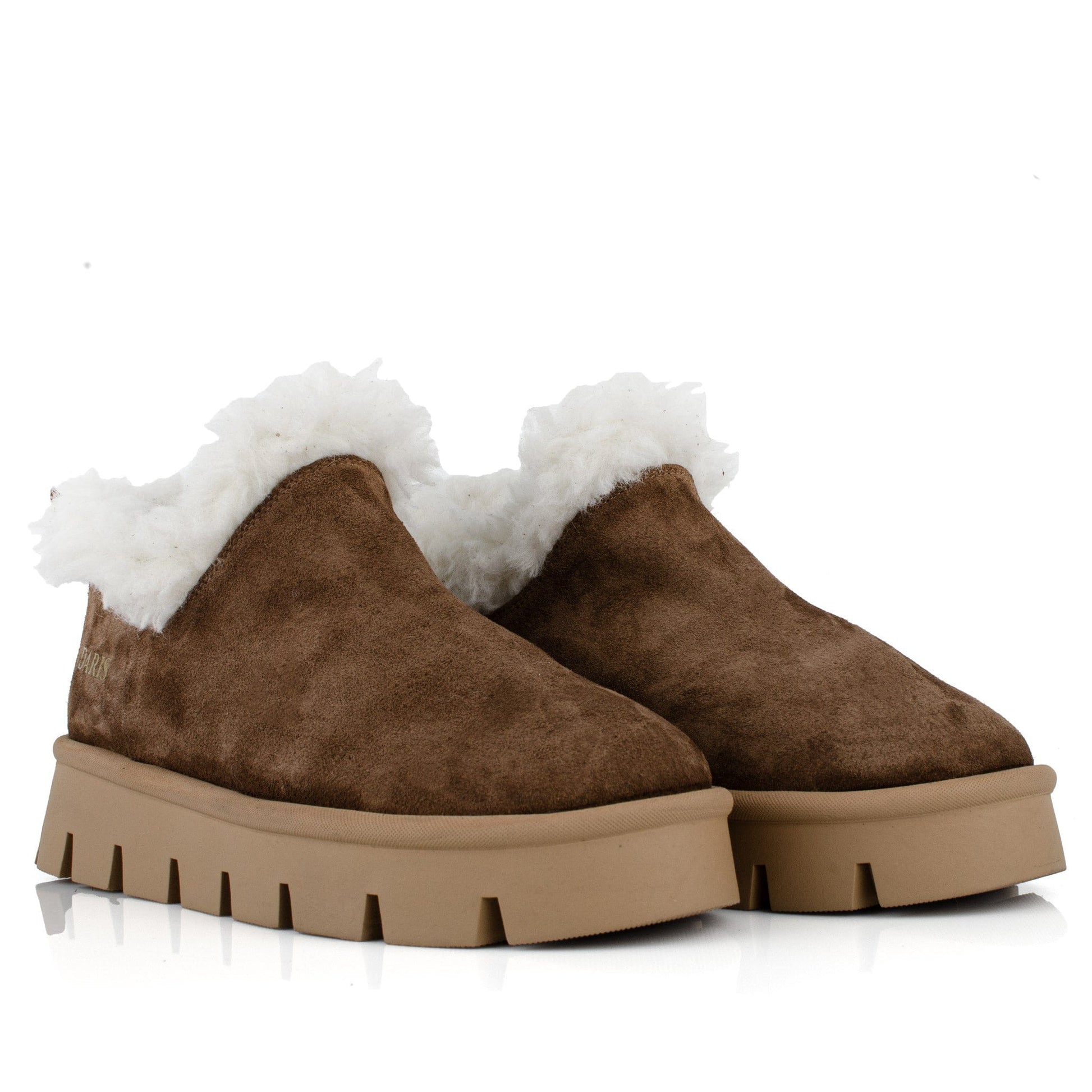 DARIS ДАМСКИ ОБУВКИ Ежедневни дамски велурени обувки в кафяво B001