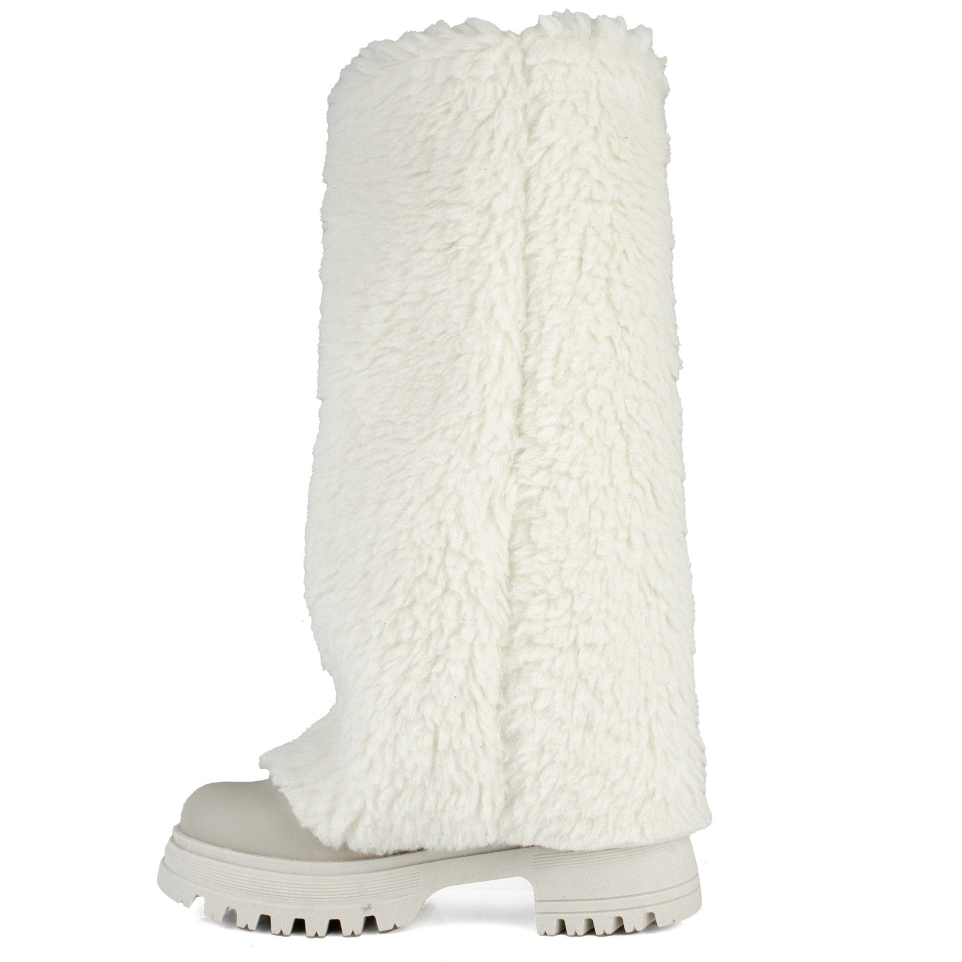 DARIS ДАМСКИ ОБУВКИ Ексклузивни дамски кожени ботуши в бежово B004