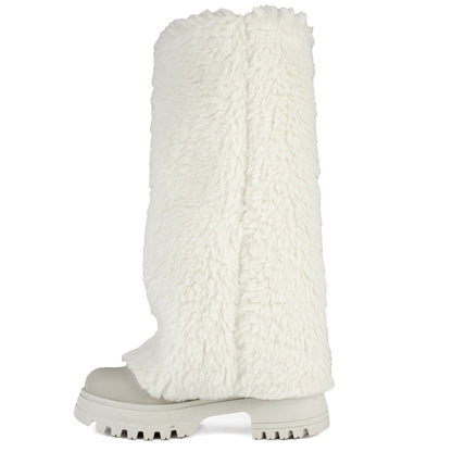 DARIS ДАМСКИ ОБУВКИ Ексклузивни дамски кожени ботуши в бежово B004