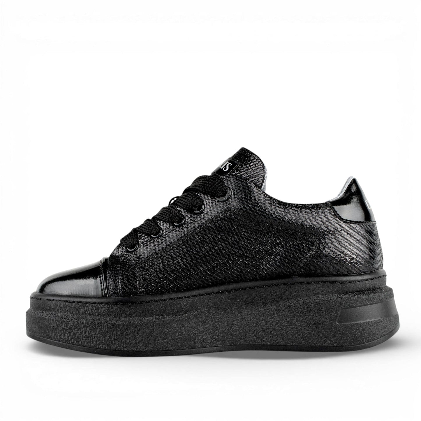 DARIS ДАМСКИ ОБУВКИ Олекотени дамски сникърси от еко кожа в черно ECO1