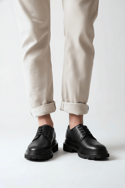 DARIS МЪЖКИ ОБУВКИ Елегантни мъжки обувки от кожа на груба подметка G067