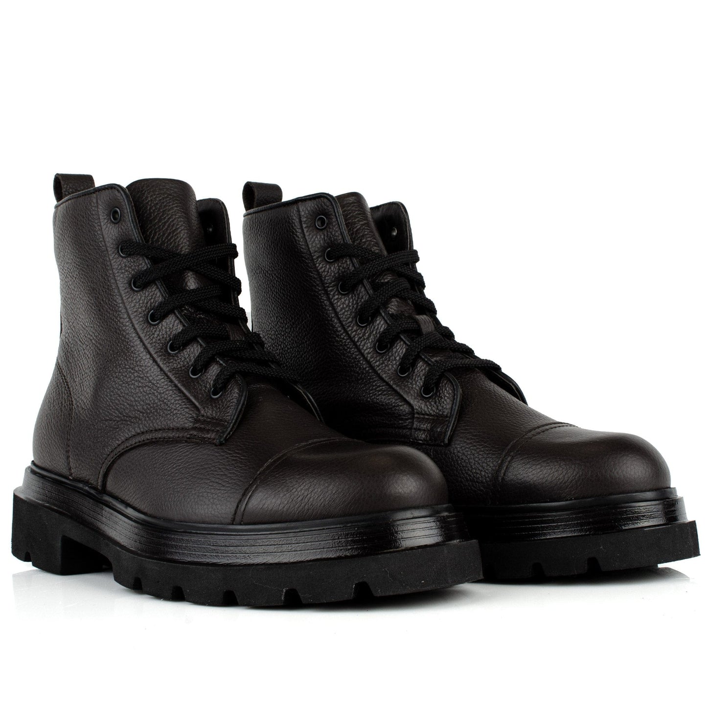 DARIS МЪЖКИ ОБУВКИ Мъжки кожени боти в тъмнокафяво g069