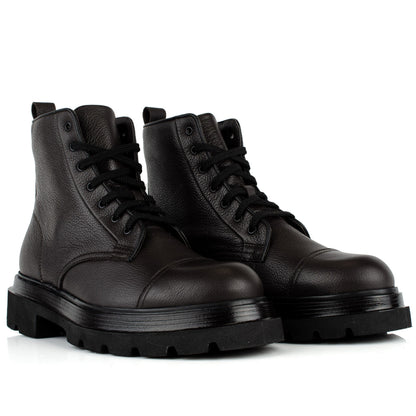 DARIS МЪЖКИ ОБУВКИ Мъжки кожени боти в тъмнокафяво g069