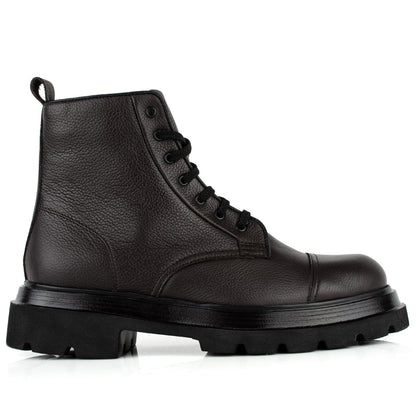 DARIS МЪЖКИ ОБУВКИ Мъжки кожени боти в тъмнокафяво g069