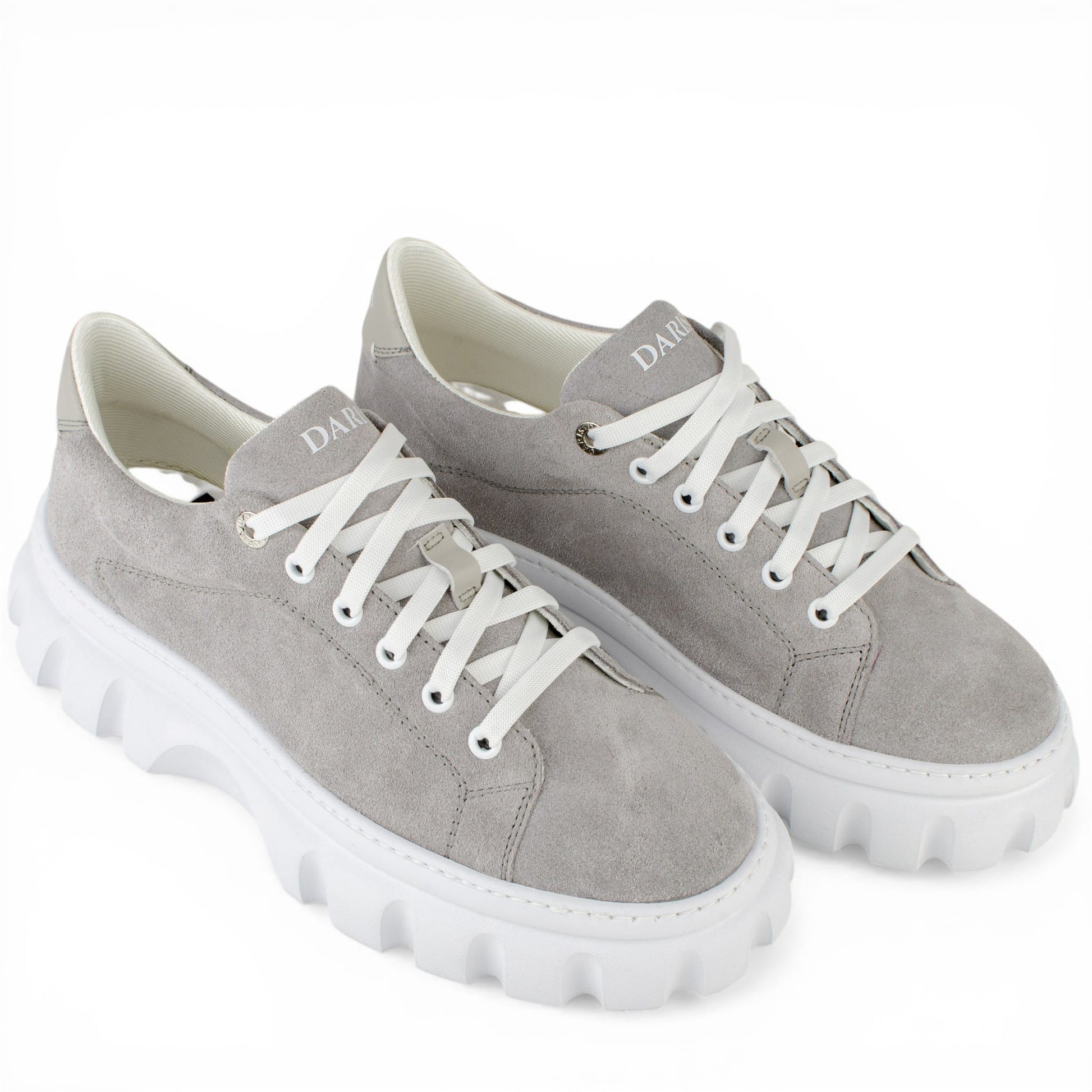 DARIS МЪЖКИ ОБУВКИ Мъжки велурени кецове в светлосиво g088