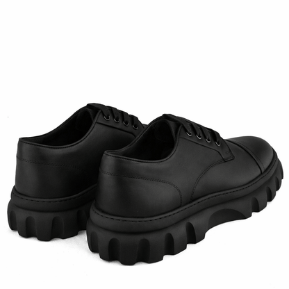 DARIS МЪЖКИ ОБУВКИ Мъжки ежедневни кожени обувки в черно g096