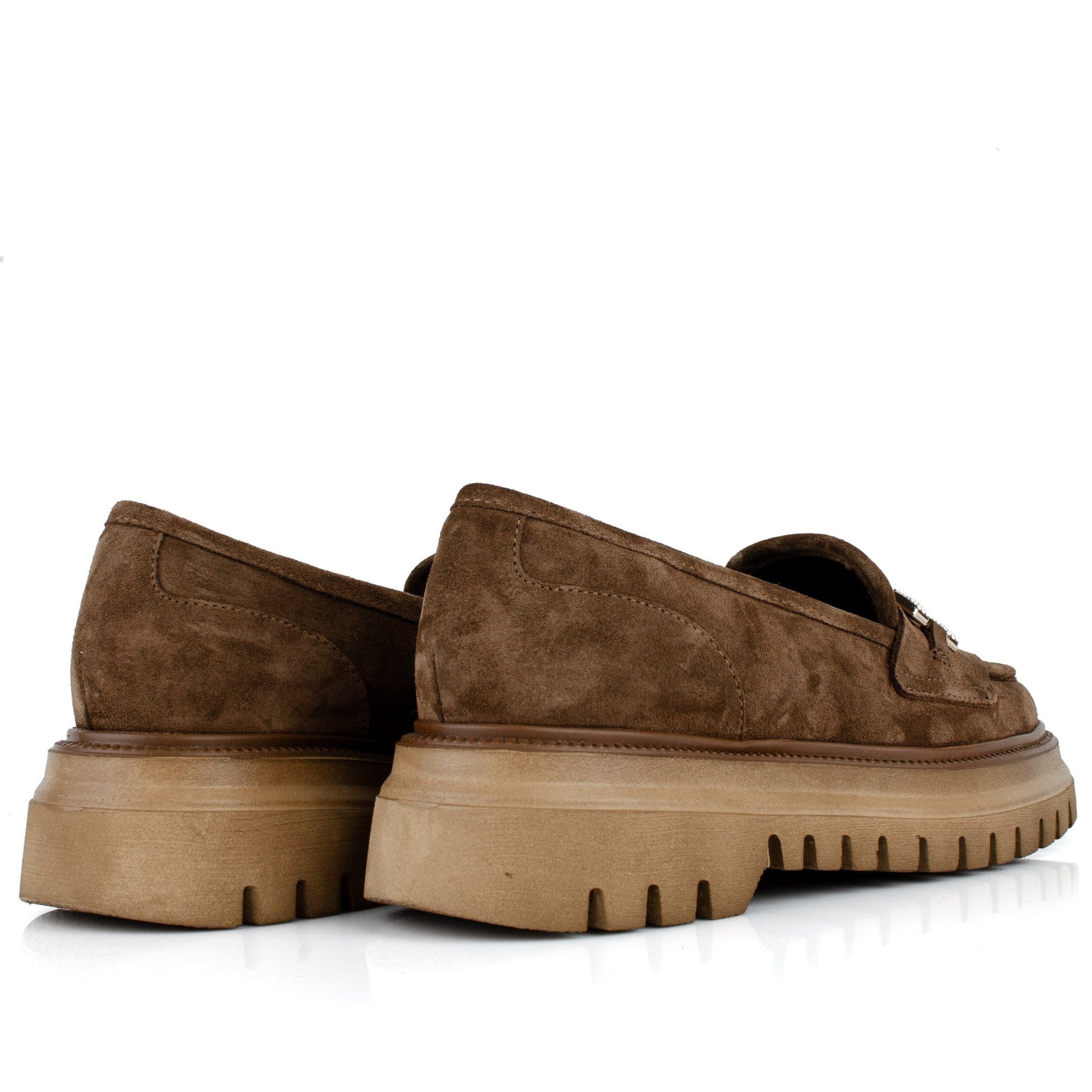 DARIS ДАМСКИ ОБУВКИ Дамски велурени мокасини в кафяво w374