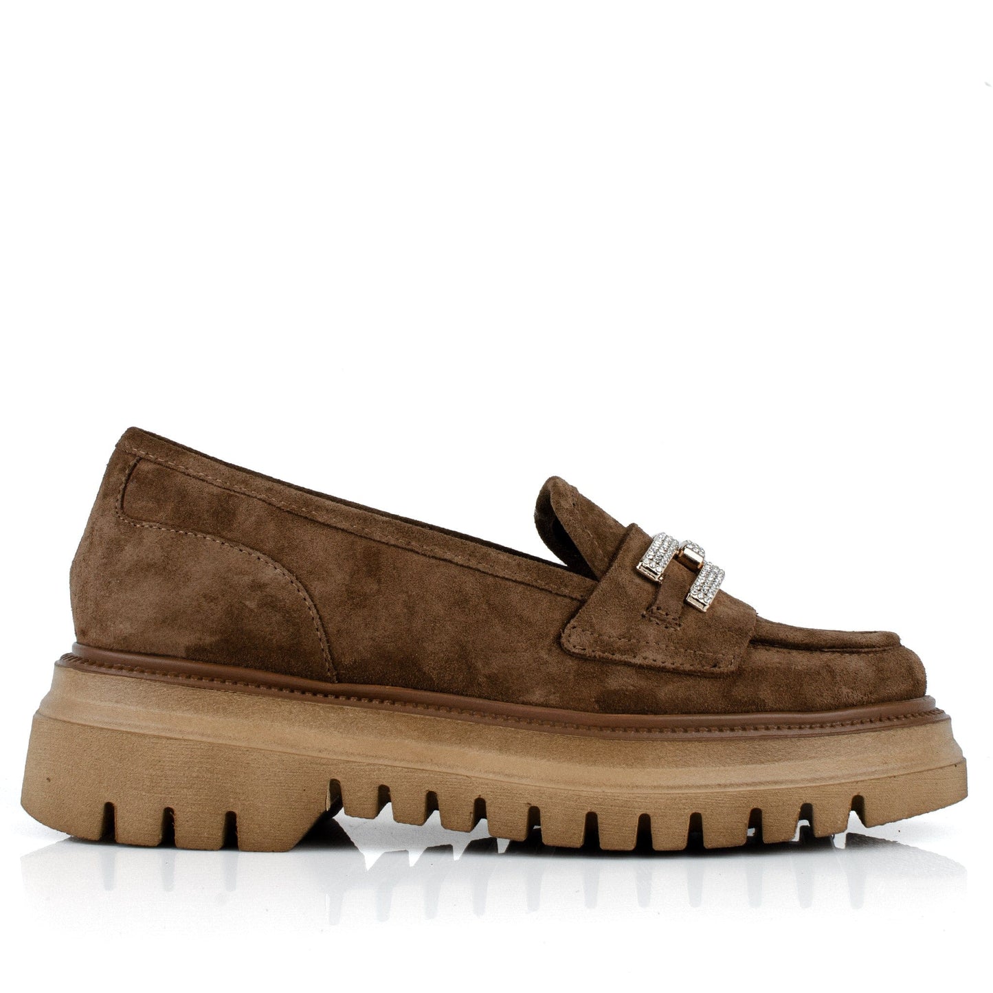 DARIS ДАМСКИ ОБУВКИ Дамски велурени мокасини в кафяво w374