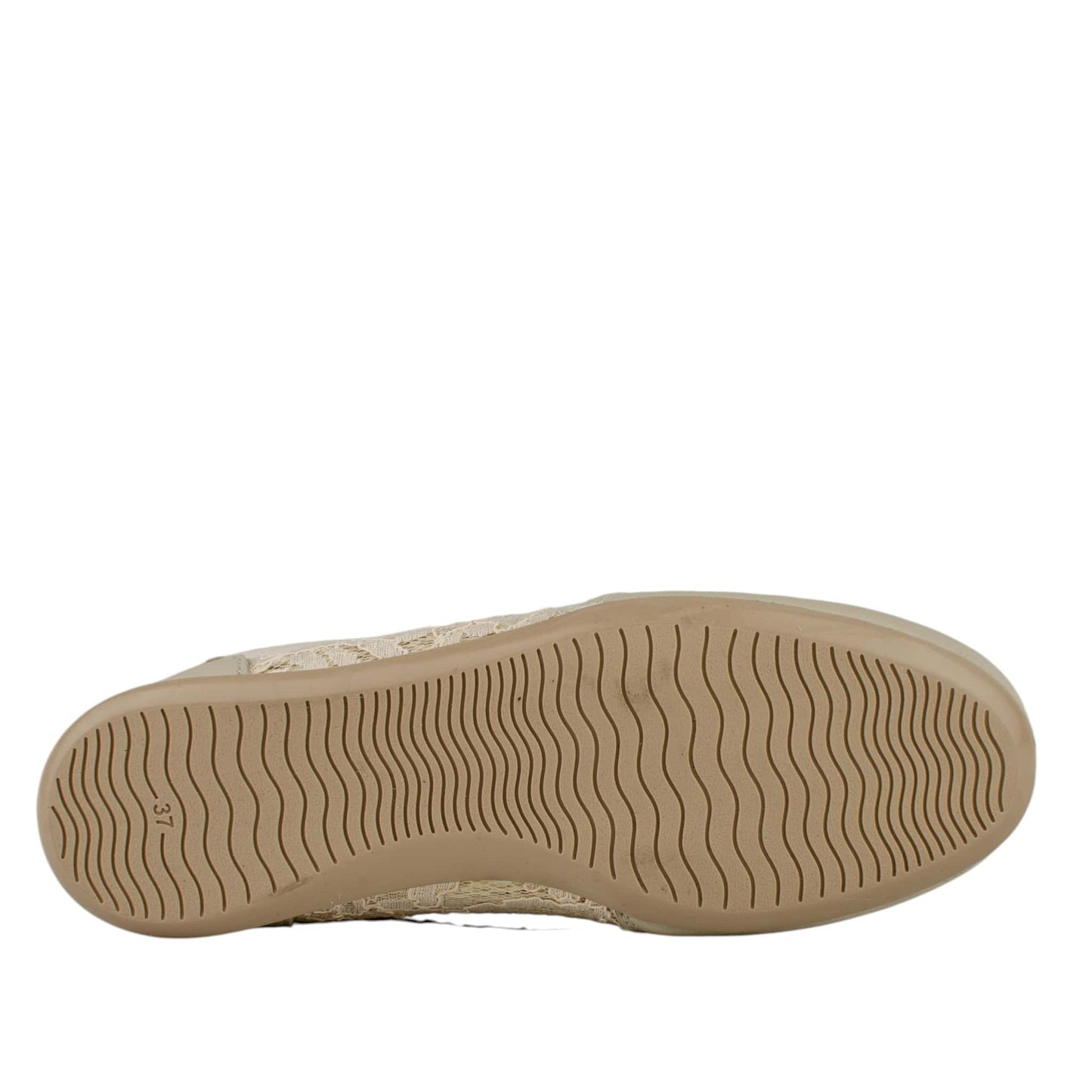 DARIS ДАМСКИ ОБУВКИ Олекотени дамски кожени сникърси на тънка подметка в бежово w595