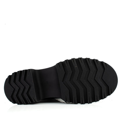 DARIS ДАМСКИ ОБУВКИ Дамски кожени боти в черно с цип и връзки w615