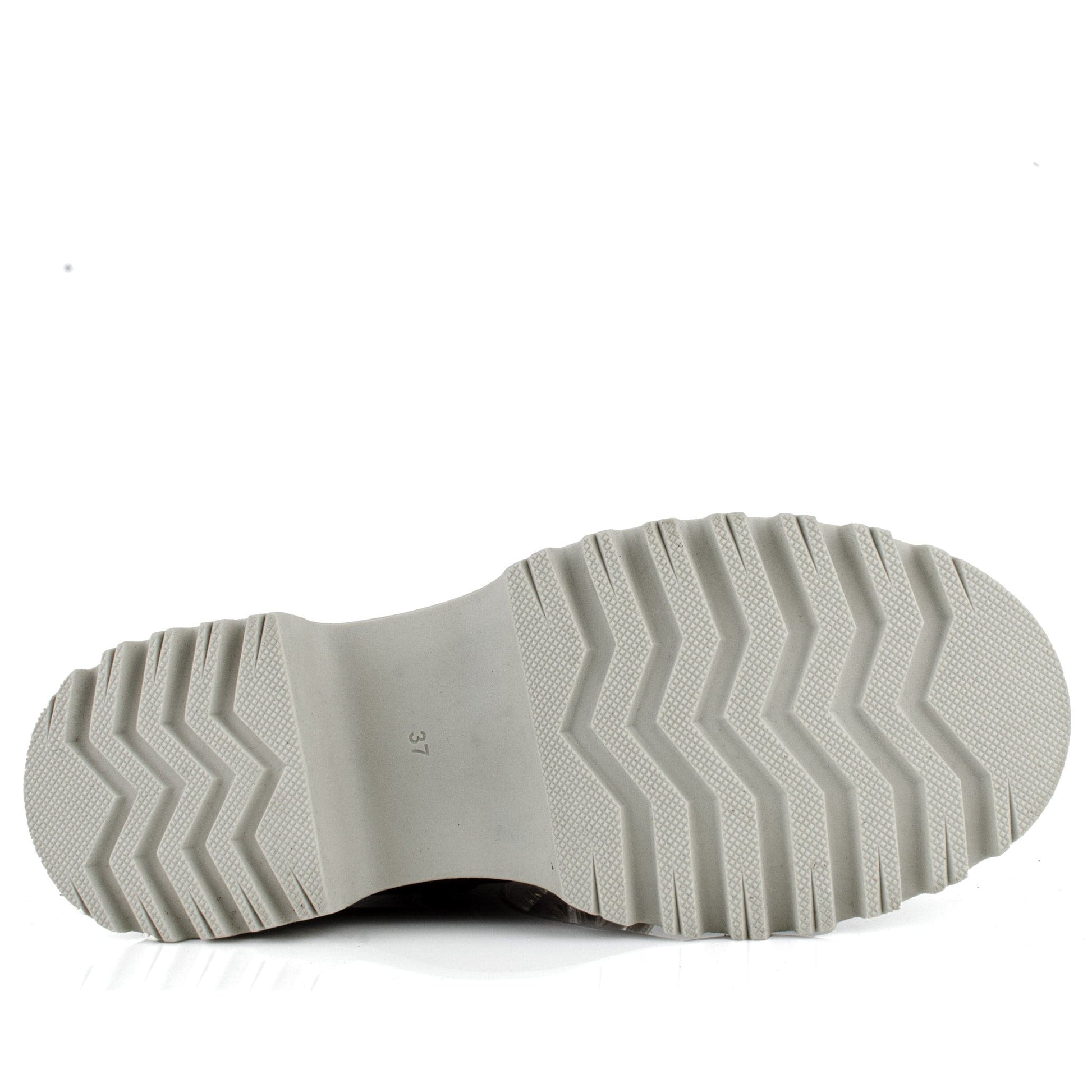 DARIS ДАМСКИ ОБУВКИ Дамски кожени боти в кафяво с цип и връзки w615