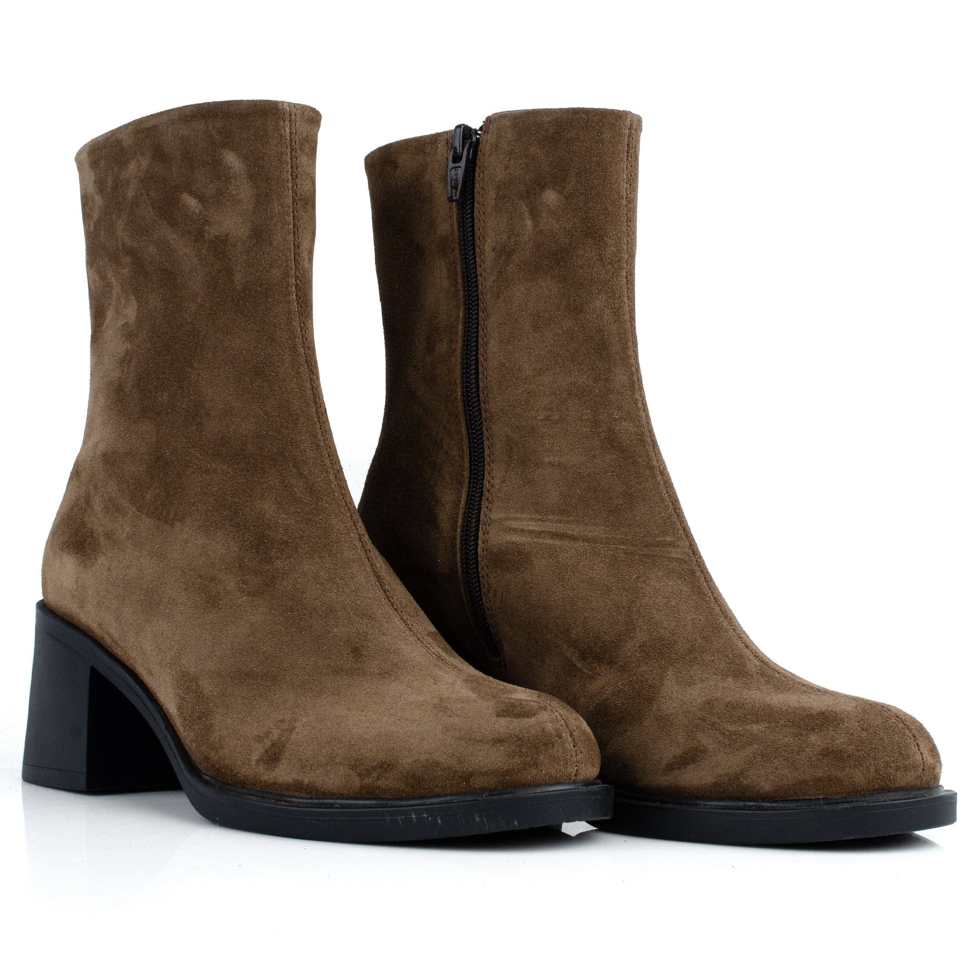 DARIS ДАМСКИ ОБУВКИ Дамски велурени боти в кафяво w630