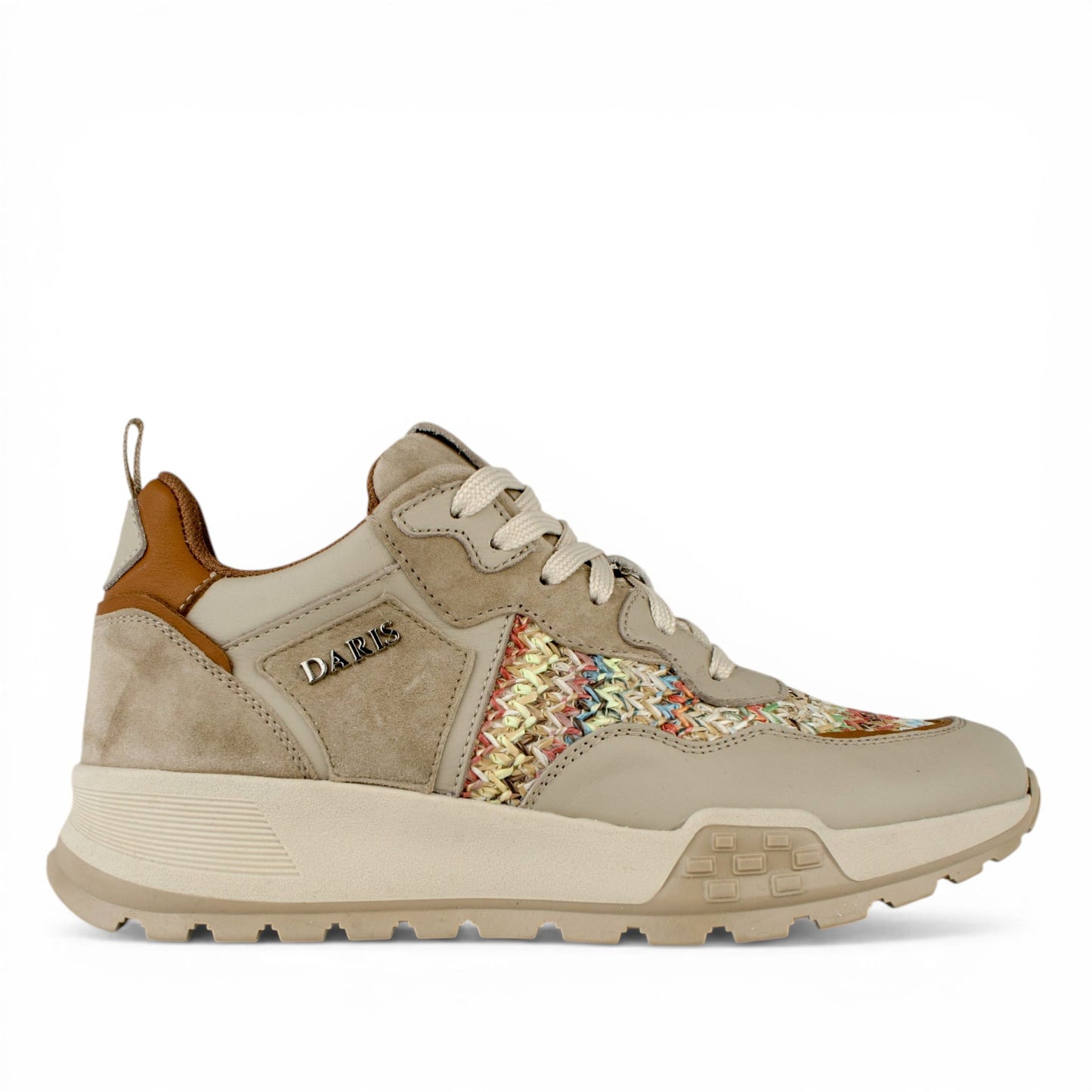 DARIS ДАМСКИ ОБУВКИ Дамски кожени сникърси в бежово и кафяво w632