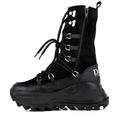 DARIS ДАМСКИ ОБУВКИ Дамски кожени спортни боти в черно w635