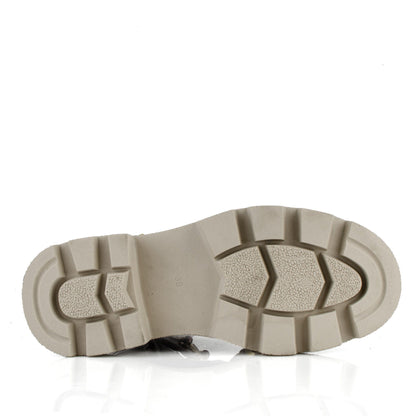 DARIS ДАМСКИ ОБУВКИ Дамски кожени боти в кафяво с цип и връзки w636