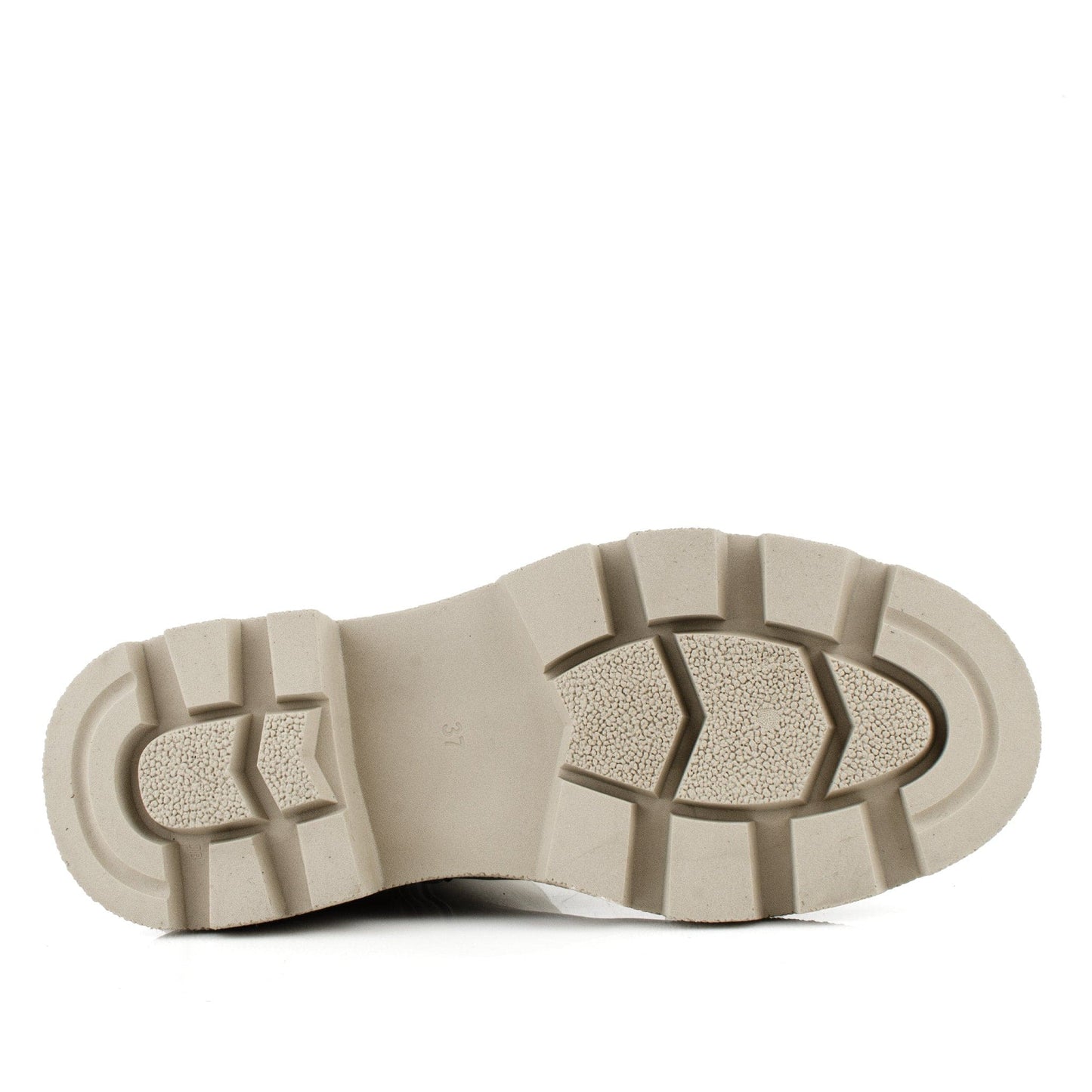 DARIS ДАМСКИ ОБУВКИ Дамски кожени боти в бежово с ластик и цип w649