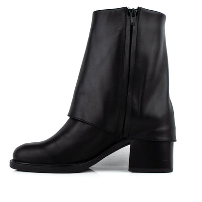 DARIS ДАМСКИ ОБУВКИ Дамски кожени боти в черно с цип w650