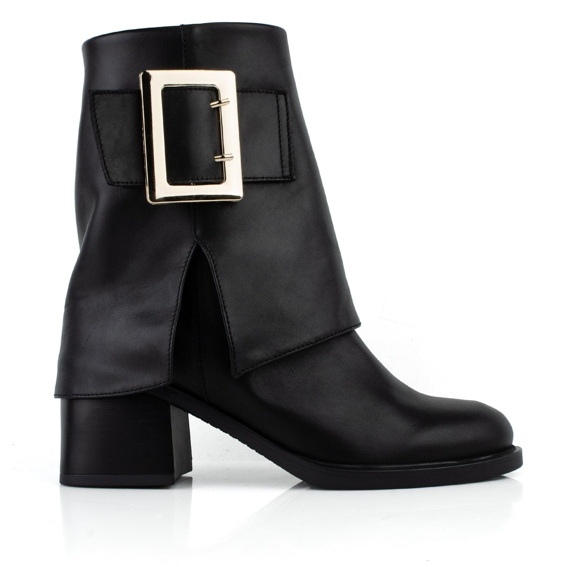DARIS ДАМСКИ ОБУВКИ Дамски кожени боти в черно с цип w650