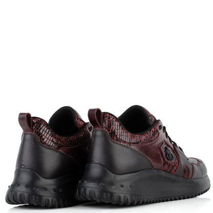 DARIS ДАМСКИ ОБУВКИ Дамски кожени сникърси в бордо w652-1