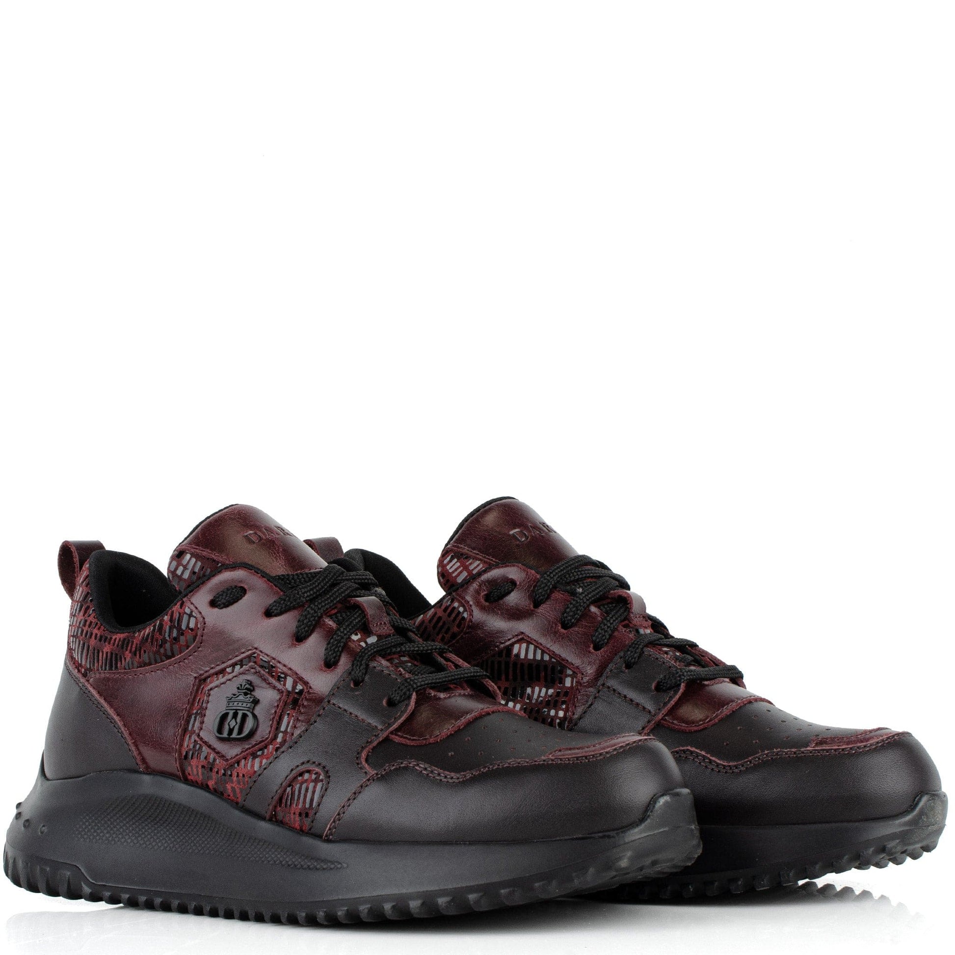 DARIS ДАМСКИ ОБУВКИ Дамски кожени сникърси в бордо w652-1